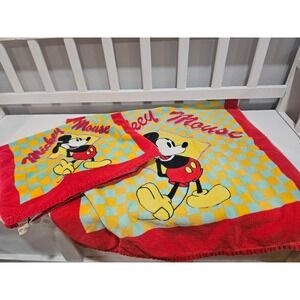 Vtg 90's Franco Disney Mickey Mouse Bathroom Towel Set, Taiwan